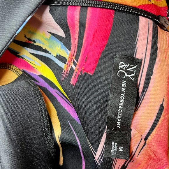 NY&CO Graphic-Print Cap-Sleeve Sheath Dress - Picture 5 of 6